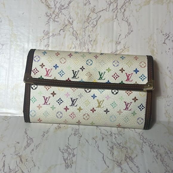VINTAGE MULTICOLOR MONOGRAM TAKASHI MURAKAMI INTERNATIONAL WALLET - Picture 3 of 14